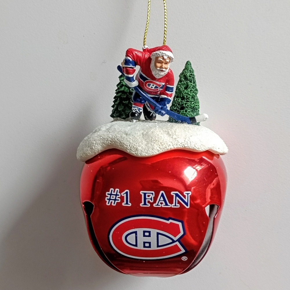 RARE 3 ornements des Canadiens de Montréal licence NHL avec certificat auth